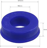 sourcing map UN Radial Shaft Seal 8mm ID x 16mm OD x 6mm PU Oil Seal Blue Pack view 2