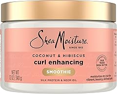 SheaMoisture Smoothie Curl Enhancing Cream Coconut and Hibiscus for Thick, Curly Hair Sulfate Free and Paraben Free 12 oz