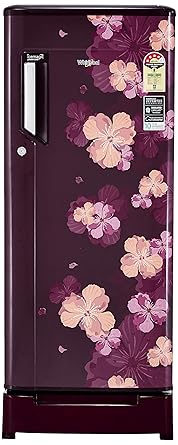 Whirlpool 200 L 4 Star Inverter Direct-Cool Single Door Refrigerator (215 ICEMAGIC PWCL ROY 4S INV, Wine Azalea) with Base Drawer