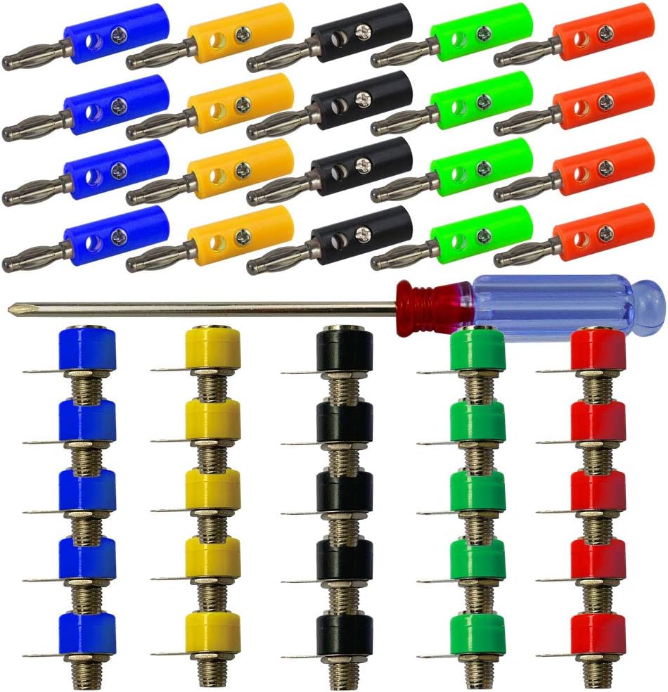 4 stuks Banana Socket Test Probe Audio Luidspreker Terminal Binding Post 4mm Paneelmontage Banana Socket Plug Jack Socket Adapter Connector voor