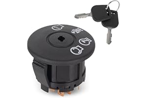 BlueStars 532193350 193350 Ignition Switch 2 Keys 4 Position 7 Terminals - Compatible with Husqvarna AYP Craftsman Poulan Law