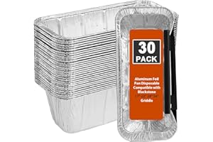 Whaleme Grease Cup Liners Compatible with Blackstone Griddle 5017 - Griddle Accessories, Disposable Grill Tray, Aluminum Foil Drip Pan Grease Catcher Cup Liner for 17, 22, 28, 36 Inch (30 Pack)