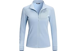 Pioneer Camp Women's Fleece Lined Jacket Full Zip Lightweight Slim Fit Winter Workout Running Warm Jackets with Thumb Holes