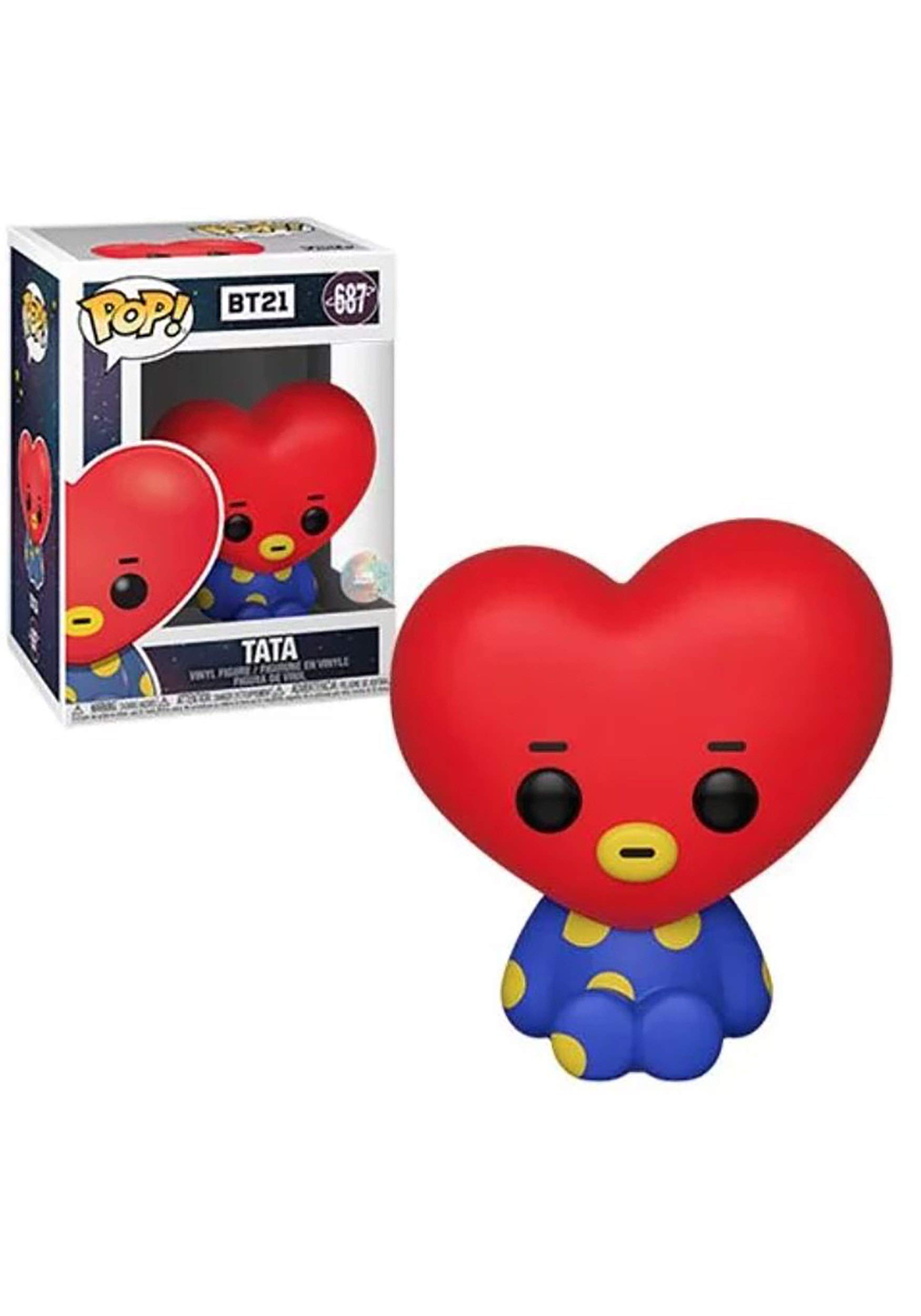 Funko 40240 POP. Vinyl Animation: BT21-Tata BT21 Tata Collectible Figure, Multicolour