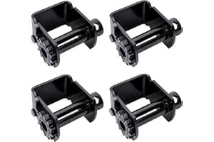 Iweshal 4 Pack Sliding Winch, Heavy Duty Sliding Winch for Flatbed Trailers, Trucks and Winches, Painted Durable Carbon-Steel Construction, Standard Sliding Tie Down Winch (Black)