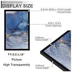 Fxojyvo 8.5 x 14 Picture Frame Set of 6, Black
