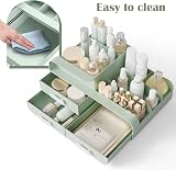 BTGGG Makeup Organiser with Drawers Green Cosmetic Storage Box view 5