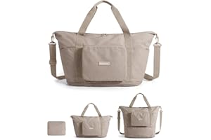 BAGSMART Foldable Travel Bag, 37L Duffle Bag for Travel, Expendable Carry on Weekender Duffel, Lightweight Personal Item Bag,