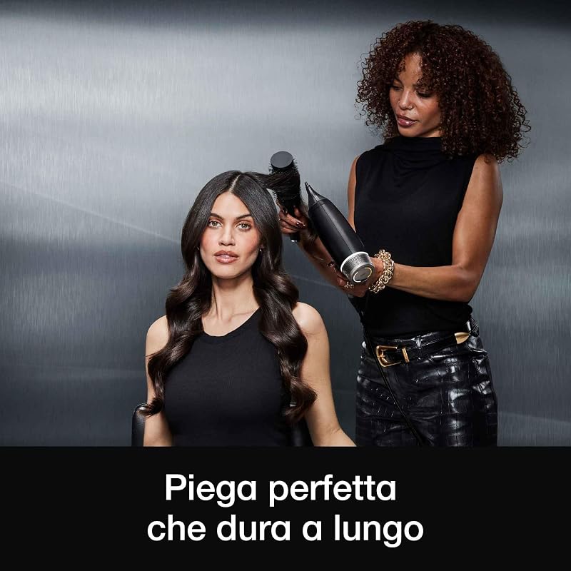 speed, Asciugacapelli Professionale Ultra-Veloce a Ioni, Nero Opaco