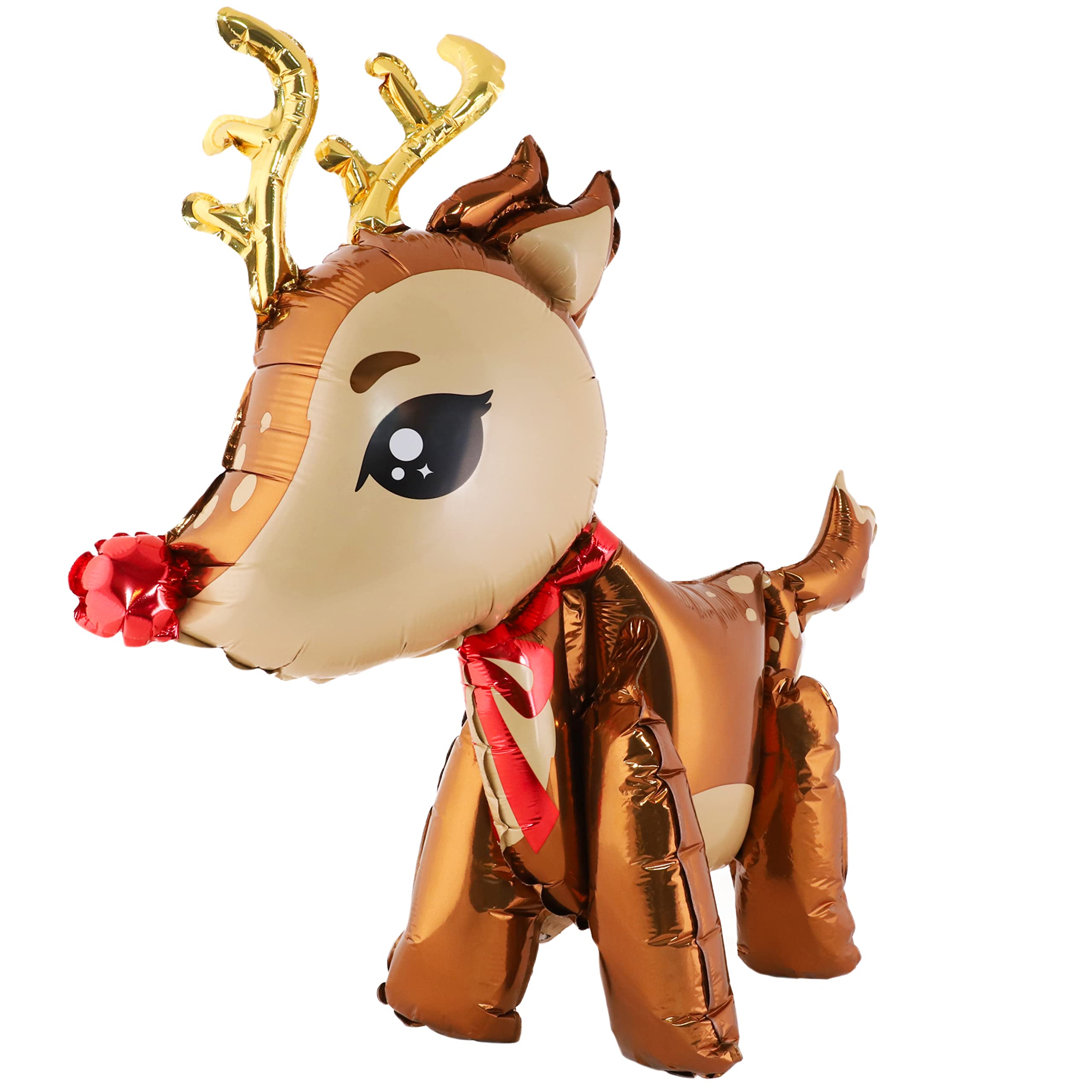 Toyland® 28" 3D Reindeer Shape Foil Balloon - Christmas Party Decorations - Christmas Balloons - Air Fill