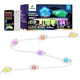 APPECK Permanent Outdoor Lights 50ft,RGBW Eaves Light with 36 LED Lights,111+ Scenes Modes Outdoor Lighting, Waterproof Permanent Light for Daily Holiday Halloween Decorations, Works with Alexa,White