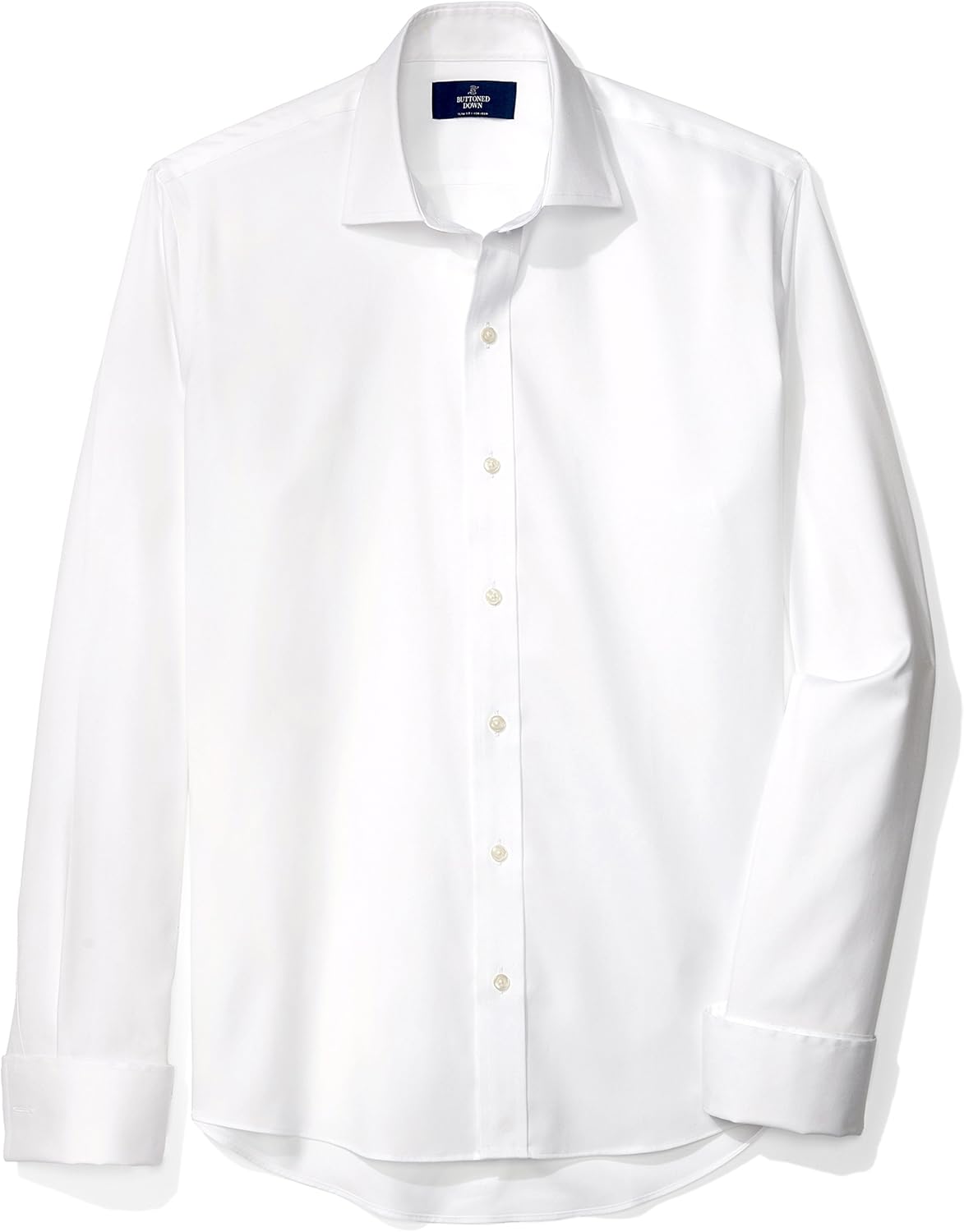  Brand - BUTTONED DOWN Men's Slim Fit French Cuff Dress Shirt, Supima Cotton Non-Iron, Spread-Collar: Clothing