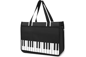 Headsitg Tote Bag Piano Bag Musical Note Handbag Piano Key Tote Bag,Womens Reusable Shopping Bags