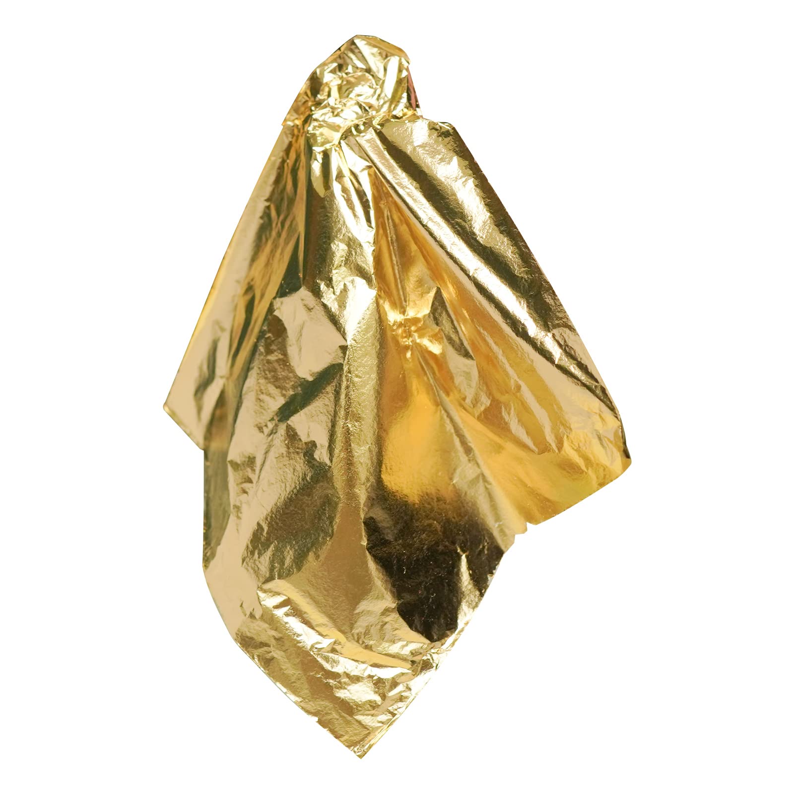 KINGBOOM Shimmering Imitation Gold Leaf - 200 Sheets for Nail Art and Decoration, 5.5