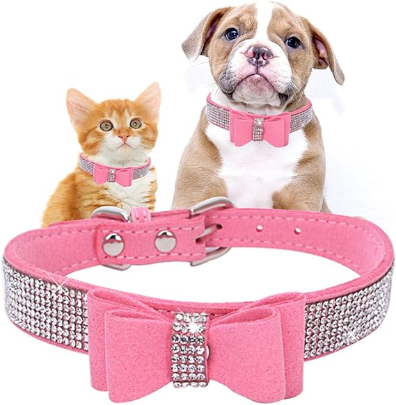fancy rhinestone cat collars