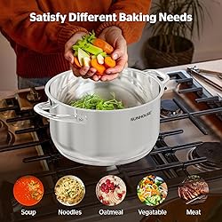SUNHOUSE Stainless Steel Stock Pot - 11 Quart