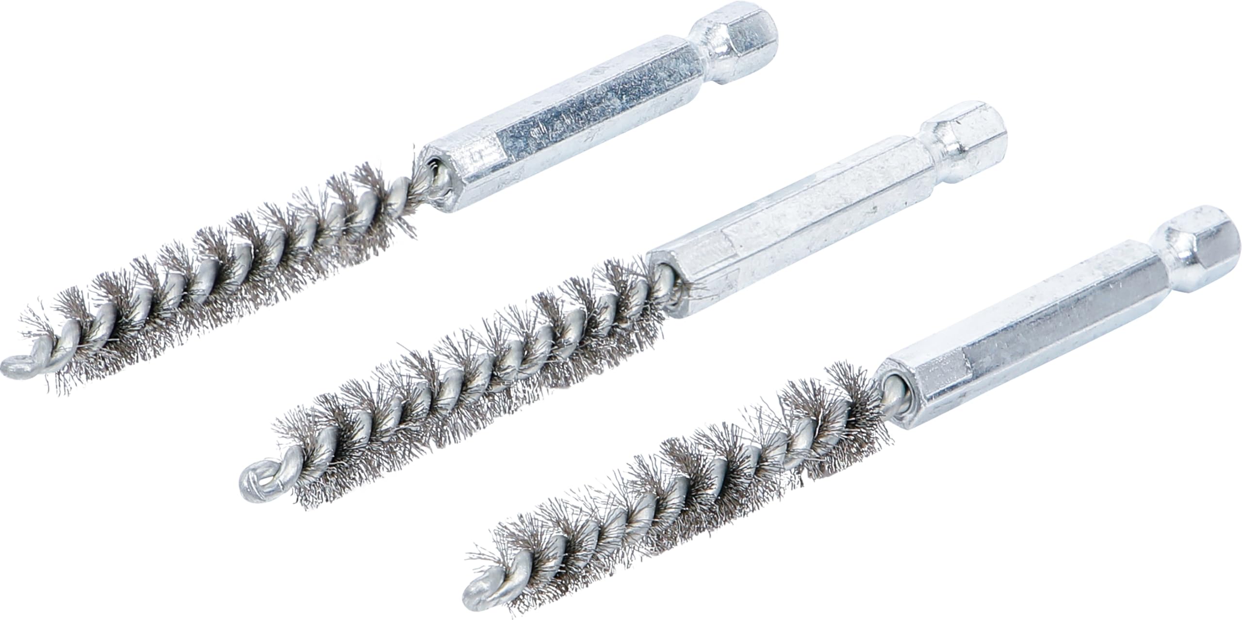 BGS 3078-9-S | Steel Brush | 9 mm | 6.3 mm (1/4") Drive | 3 pcs.