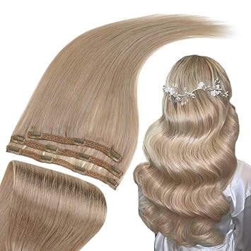 Runature Echte Haare Extensions Clip Hair Extensions 16 Zoll Einfarbig 18 Aschblond Glattes Haar 50g 3pcs Clip In Hair Extensions Amazon De Beauty