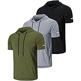 frueo Men's 1/3 Pack Workout Shirts Quick Dry Moisture Wicking Short Sleeve Mesh Athletic T-Shirts