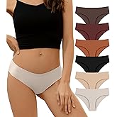 DEANGELMON Seamless Underwear for Women No Show Bikini Panties Comfortable Stretch Invisible Ladies Hipster Briefs
