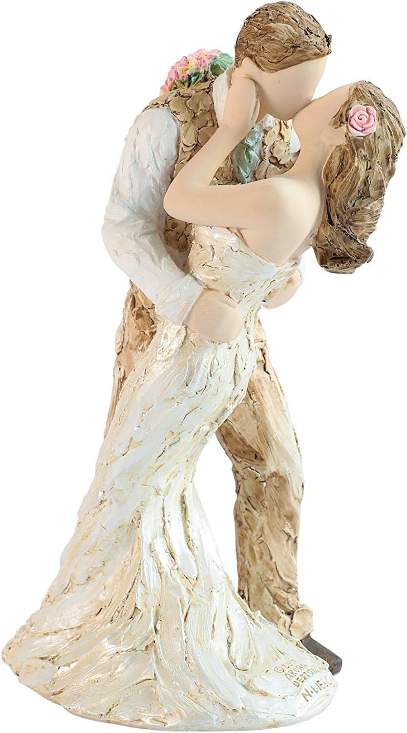 More Than Words 9590 Love and Cherish Wedding Couple Figurine, Neutral, Height 14.5cm