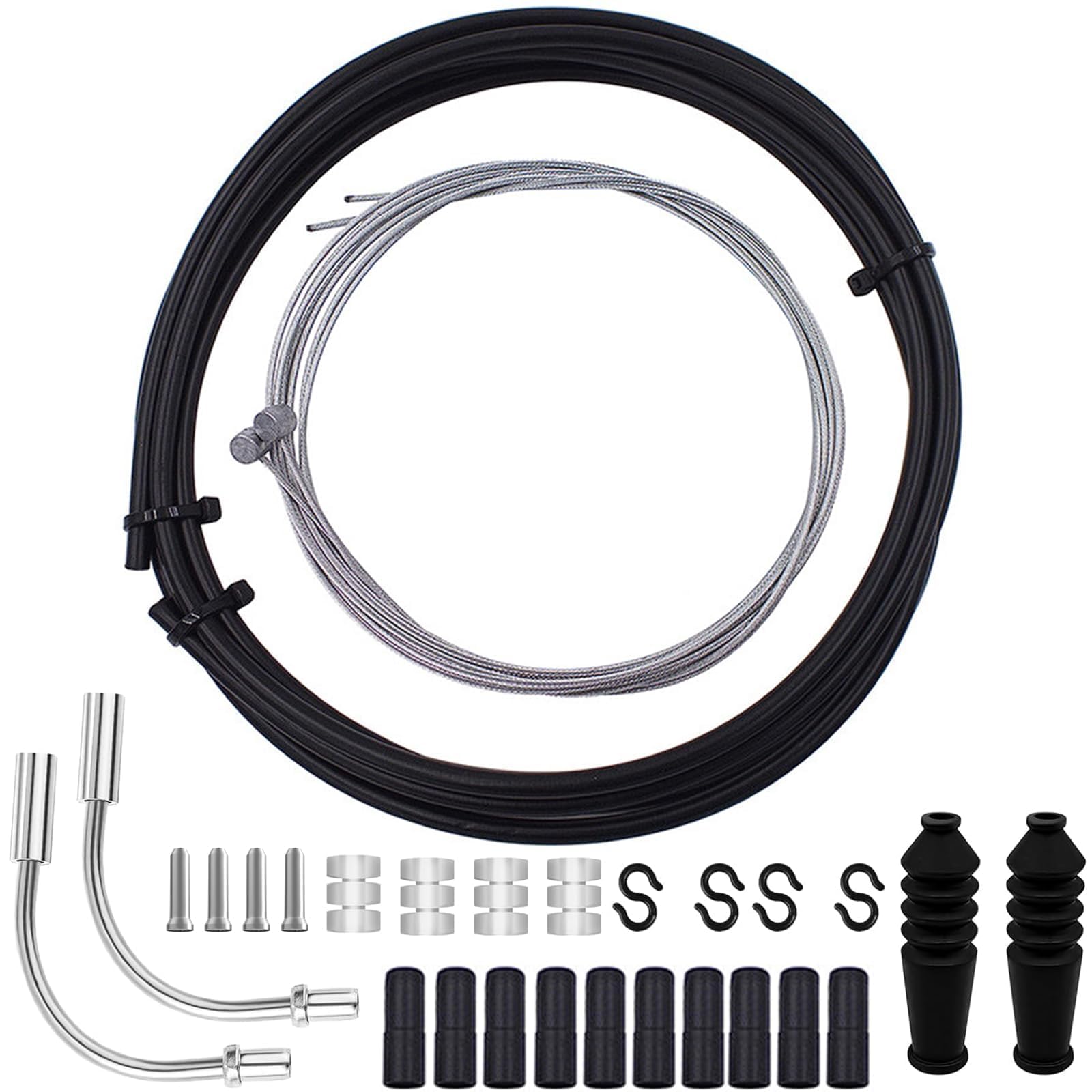 Tsathoggua Bicycle Brake Cable Set - Mountain Bike Inner Brake Cables Housing Kit for Easy Installation