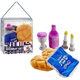 Rite Lite My Soft Shabbat Set- Plush Toy Set for Kids Shabbos Jewish Gifts Home Decor Hebrew Shabbat Kiddush Cup Challah Accessories Fun &amp; Educational