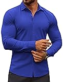 COOFANDY Men's Muscle Fit Dress Shirts Wrinkle-Free