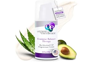 Organic Excellence Progesterone Cream for Women, Natural Bio-Identical Progesterone Supplement for Hormonal Balance and Support - PMS, Perimenopause, Menopause, 3.3 fl oz