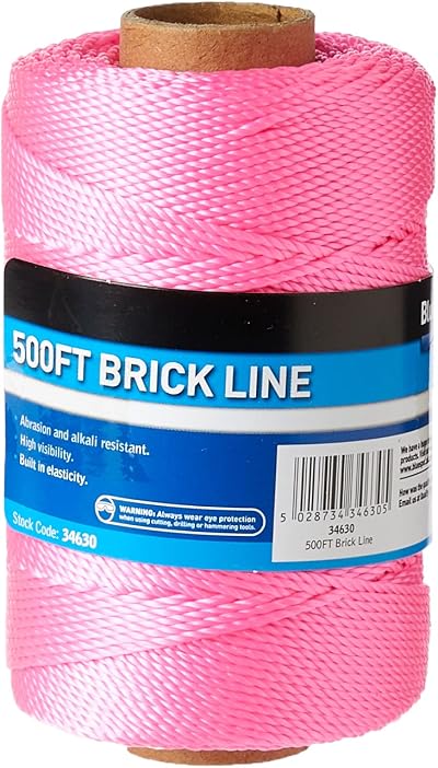Blue Spot Tools 34630 500ft Brick Line Masonry String Cord with Built-in