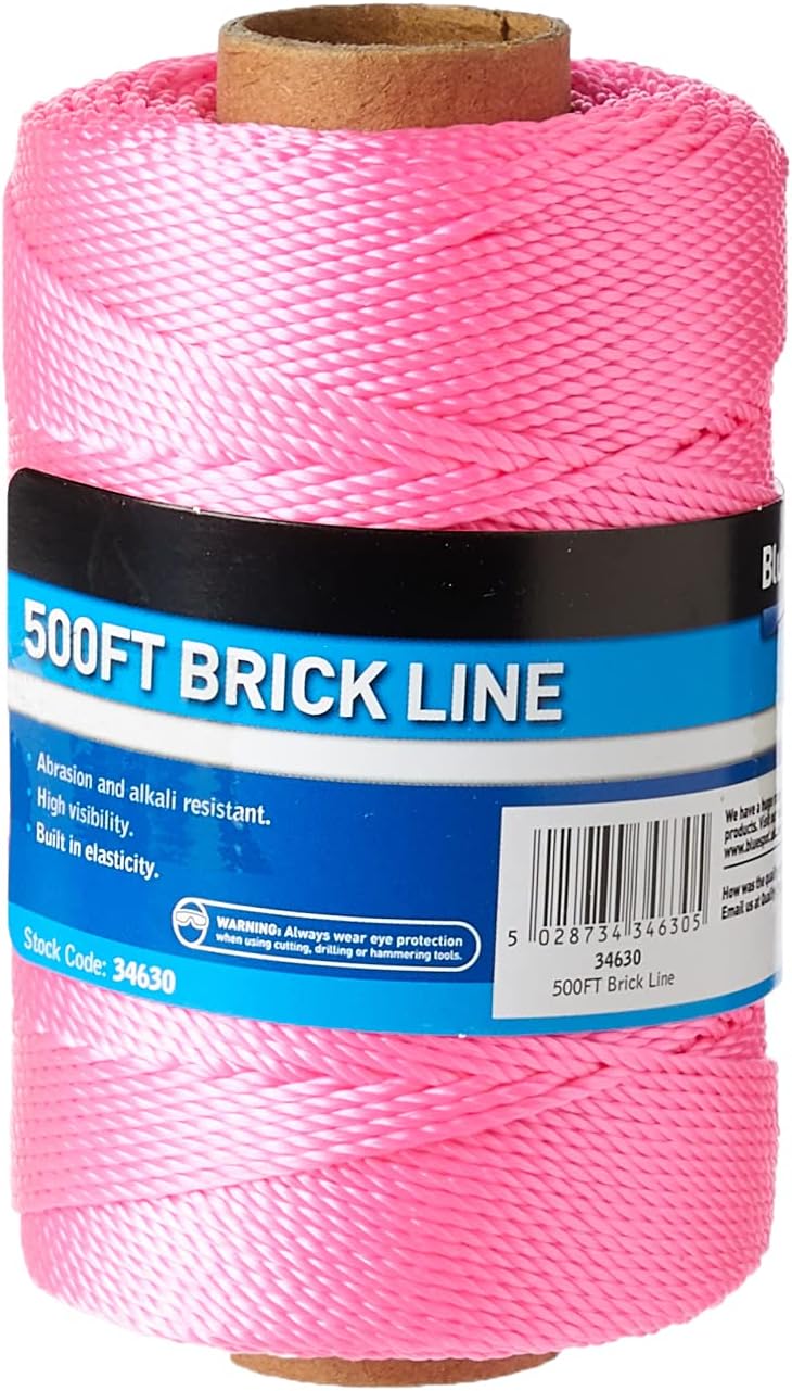 Blue Spot Tools 34630 500ft Brick Line Masonry String Cord with Built-in