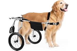 VIRBRAROO All-Terrain Dog Wheelchair for Back Legs - Lightweight & Adjustable for Medium to Large Dogs - Easy to Assemble Mobility Aid