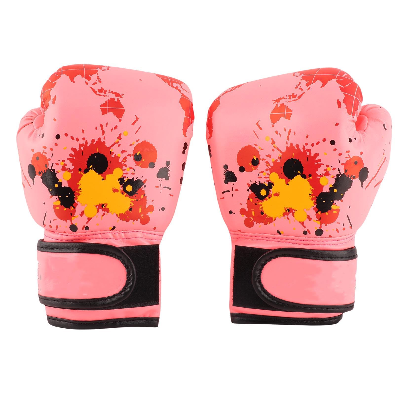 VGEBY1 1Pair Kids Boxing Gloves, PU Children Punching Bag Sparring Gloves Sandbag Training Mitts Punch Mitts Gloves for Training Grappling MMA Muay Thai Kickboxing(pink)