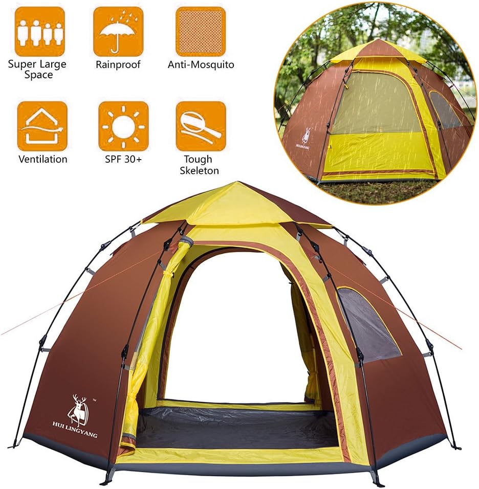 Rxlife Instant Camping Tent 23 Person Large Automatic Pop