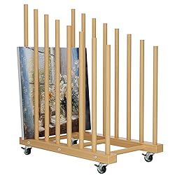 Art Storage Rack with Caster Wheels Art Drying Rack