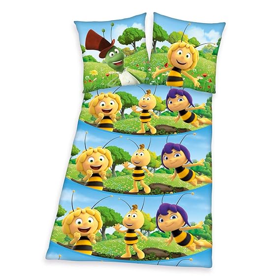 ROLLER Microfaser-Bettwäsche Biene Maja - gelb - 135x200 cm