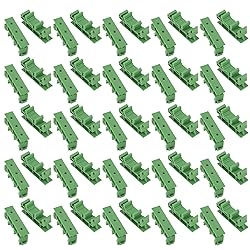 Jienk 20Sets C45 DIN Rail PCB Mounting Green