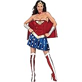 Secret Wishes Deluxe Wonder Woman Costume, Blue/Red, Large