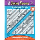 Clearly Perfect Slotted Trimmers by New Leaf Stitches- Quilting Tool for Fabric Cutting - Quilting Template and Stencil