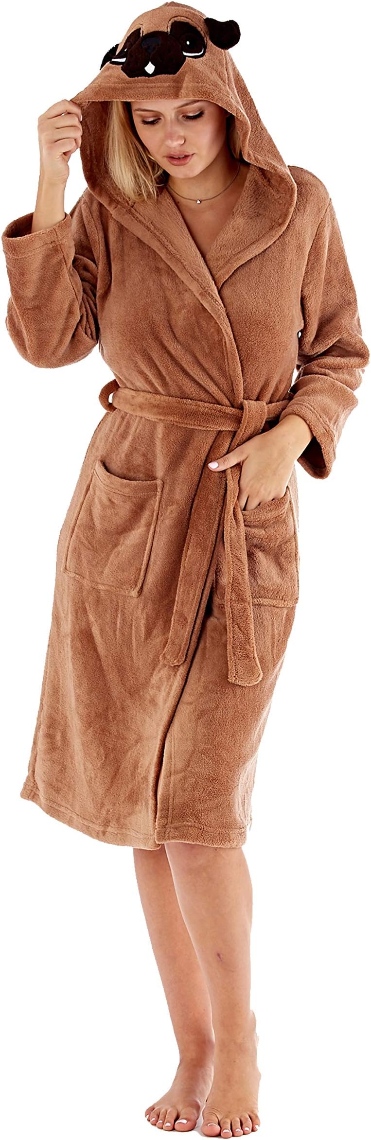 Ladies Insignia® Hooded Fleece Dressing Gown
