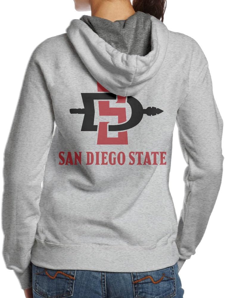Ano Women's Hoodies San Diego State University Ash