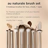 REAL Au Naturale Makeup Brush Kit 9 Piece Gold Premium view 3