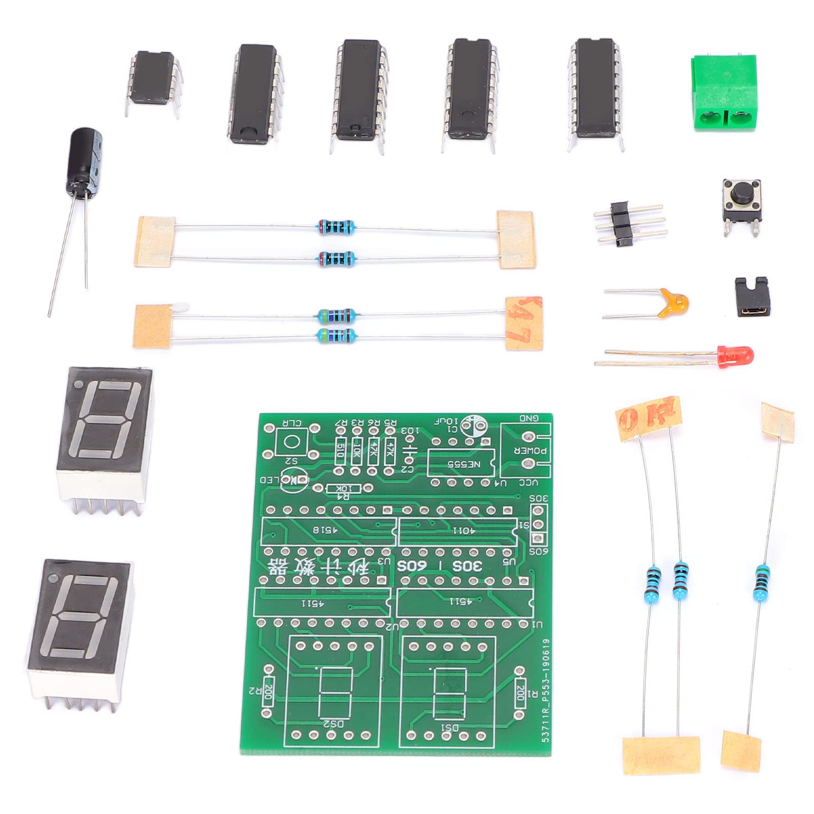 30‑60s Counter Module Kit 30‑60s Counter Module Kit,30‑60s Counter Module Digital Electronics Technology Timer Kit for Soldering Practice Learning