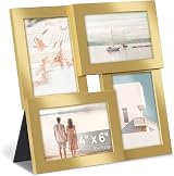 SONGMICS Collage Picture Frame 4x6 Photos 4 Frames Pale Gold RPF025A01