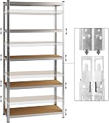 Deuba 2x 5 Tier Garage Shelving Units Heavy Duty Metal Rack Boltless 170x75x30cm view 5