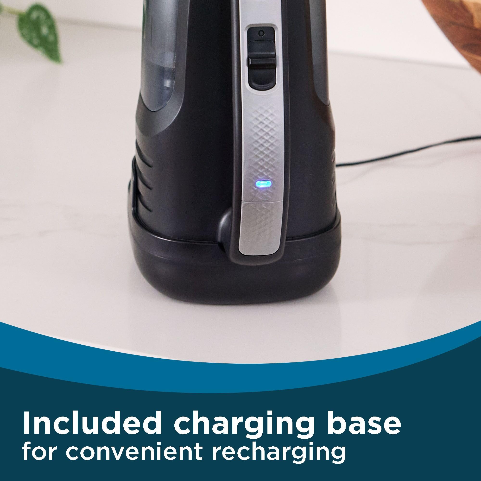 BLACK+DECKER dustbuster reveal Handheld Vacuum Cordless, Car Vacuum Portable Cordless, LED Light, Long Run Time, Rechargeable Lightweight Dust Buster, Includes Crevice Tool, Charging Base (HLVD320B42)