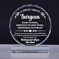 Plaque De Cristal élégante Pour Cadeau Chirurgien - Avec Boîte Cadeau, Neuve !