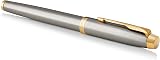 Parker IM Fountain Pen Brushed Metal Medium Nib Gift Box Blue Ink view 6