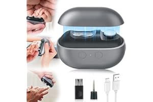 LOQOMI Electric Nail Clipper, 3 in 1 Electric Nail Trimmer and Polisher with Clip Storage & LED Light, USB Rechargeable & 2 Speed Gears for Baby, Kids, Seniors and Adults (Frosted Black)