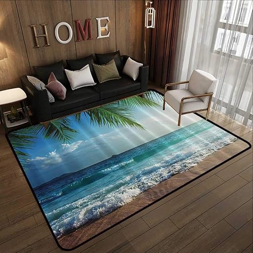 Tapetes para Piso, decoración Tropical de Palmeras, decoración náutica